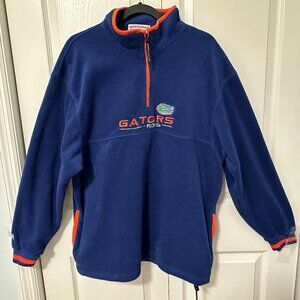 Mens Sz XL Boca Classic Gators Blue Fleece pullover 1/4 zip sweater